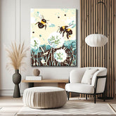 Painting by numbers art dandelions